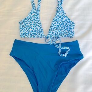 SHEIN & ZAFUL | Blue Leopard Print Bikini